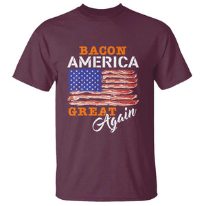 2024 BBQ T Shirt Bacon America Great AgainFunny Barbecue TS01 Maroon Print Your Wear