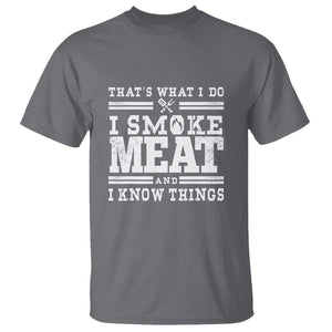 Funny Pitmaster BBQ T Shirt I Smoke Meat Smoker Grill Gift TS01 Charcoal Print Your Wear