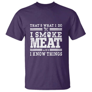 Funny Pitmaster BBQ T Shirt I Smoke Meat Smoker Grill Gift TS01 Purple Print Your Wear