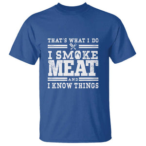 Funny Pitmaster BBQ T Shirt I Smoke Meat Smoker Grill Gift TS01 Royal Blue Print Your Wear