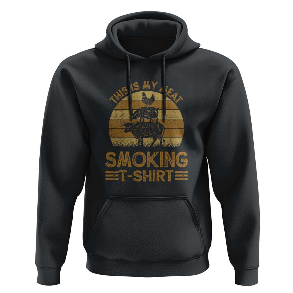 Funny Meat Smoking Hoodie BBQ Barbeque Dad Gift TS01 Black Print Your Wear