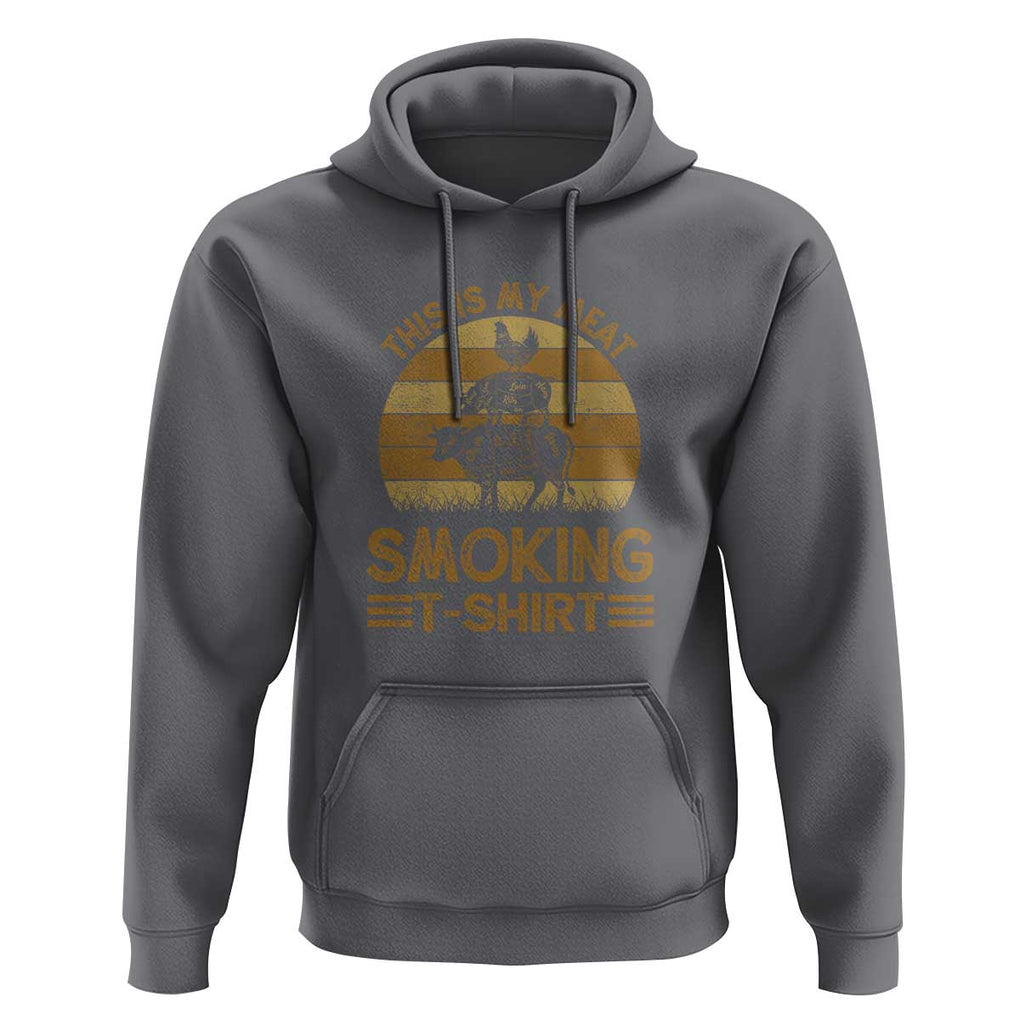 Funny Meat Smoking Hoodie BBQ Barbeque Dad Gift TS01 Charcoal Print Your Wear