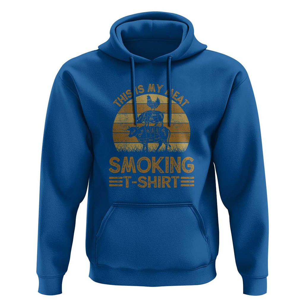 Funny Meat Smoking Hoodie BBQ Barbeque Dad Gift TS01 Royal Blue Print Your Wear