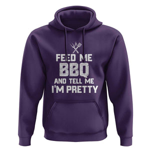 Feed Me BBQ And Tell Me I'm Pretty - Funny Grill BBQ Hoodie TS01 Purple Print Your Wear