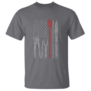 Thin Red Line USA Flag T Shirt BBQ Grill Cooking Chef Gift TS01 Charcoal Print Your Wear