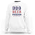 Patriotic BBQ Sweatshirt Beer, Freedom, and BBQ Design TS01 White Print Your Wear