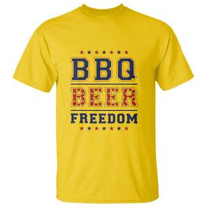 Patriotic BBQ T Shirt Beer, Freedom, and BBQ Design TS01 Daisy Print Your Wear