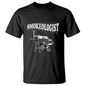 Smokeologist T Shirt Funny Pitmaster BBQ Smoker Grilling Gift TS01 Black Print Your Wear