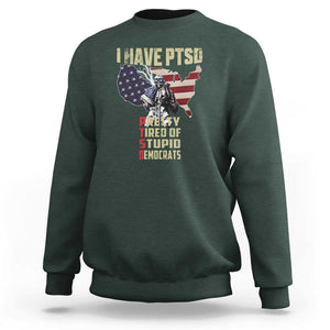 I Have PTSD Sweatshirt Patriotic Gift for U.S. Dad or Grandpa - Perfect for Veterans & Patriots TS01 Dark Forest Green Print Your Wear