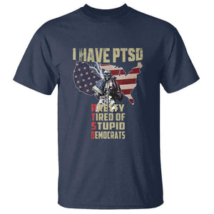 I Have PTSD T Shirt Patriotic Gift for U.S. Dad or Grandpa - Perfect for Veterans & Patriots TS01 Navy Print Your Wear