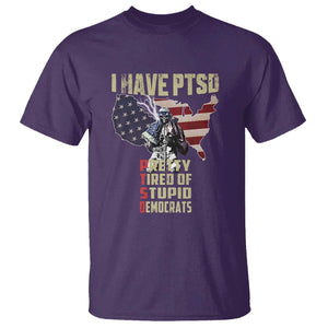 I Have PTSD T Shirt Patriotic Gift for U.S. Dad or Grandpa - Perfect for Veterans & Patriots TS01 Purple Print Your Wear