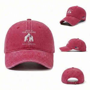 Bigfoot Is More Believable Than 81 Million Votes Washed Cotton Baseball Cap Patriotic Design TS01 Washed Cap Universal Fit Red Print Your Wear