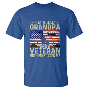 I'm a Dad, Grandpa, and Veteran - Vintage Patriotic Veterans Day T Shirt TS01 Royal Blue Print Your Wear