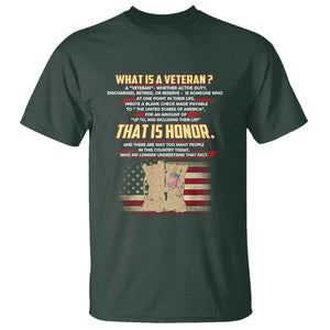 What Is a Veteran That Is Honor - Patriotic Tribute T Shirt Veterans Day Appreciation TS01 Dark Forest Green Print Your Wear