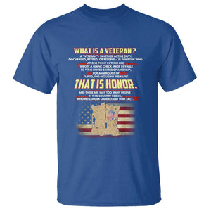 What Is a Veteran That Is Honor - Patriotic Tribute T Shirt Veterans Day Appreciation TS01 Royal Blue Print Your Wear