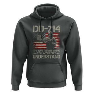 DD-214 It's a Veteran Thing You Wouldnt Understand - Proud Military Veteran Hoodie TS01 Dark Heather Print Your Wear