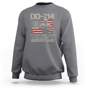 DD-214 It's a Veteran Thing You Wouldnt Understand - Proud Military Veteran Sweatshirt TS01 Charcoal Print Your Wear