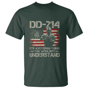 DD-214 It's a Veteran Thing You Wouldnt Understand - Proud Military Veteran T Shirt TS01 Dark Forest Green Print Your Wear