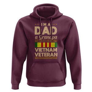 Dad Grandpa Vietnam Veteran Hoodie Vintage Men's Gift for Proud US Military Veterans TS01 Maroon Print Your Wear