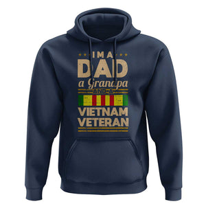 Dad Grandpa Vietnam Veteran Hoodie Vintage Men's Gift for Proud US Military Veterans TS01 Navy Print Your Wear