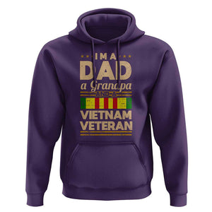 Dad Grandpa Vietnam Veteran Hoodie Vintage Men's Gift for Proud US Military Veterans TS01 Purple Print Your Wear