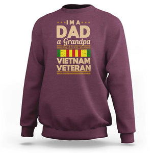 Dad Grandpa Vietnam Veteran Sweatshirt Vintage Men's Gift for Proud US Military Veterans TS01 Maroon Print Your Wear