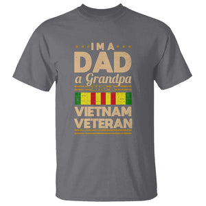 Dad Grandpa Vietnam Veteran T Shirt Vintage Men's Gift for Proud US Military Veterans TS01 Charcoal Print Your Wear