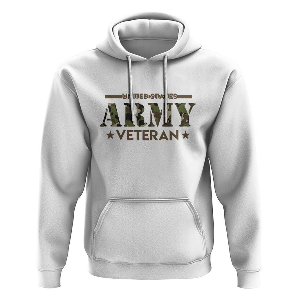 United States Army Veteran Hoodie Proud Military Veteran TS01 White Print Your Wear