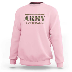 United States Army Veteran Sweatshirt Proud Military Veteran TS01 Light Pink Print Your Wear