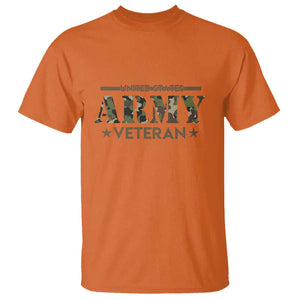 United States Army Veteran T Shirt Proud Military Veteran TS01 Orange Print Your Wear