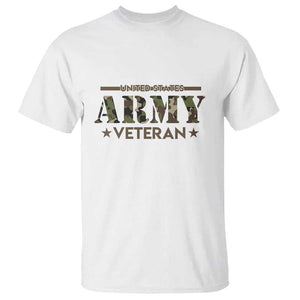 United States Army Veteran T Shirt Proud Military Veteran TS01 White Print Your Wear