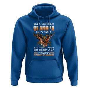 Veteran Grandpa Hoodie Proud Military Grandpa - Father's Day Gift for Veterans TS01 Royal Blue Print Your Wear