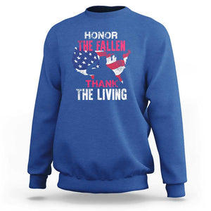 Patriotic Memorial Sweatshirt Honor the Fallen - Veteran Themed Military Support TS01 Royal Blue Print Your Wear