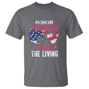 Patriotic Memorial T Shirt Honor the Fallen - Veteran Themed Military Support TS01 Charcoal Print Your Wear