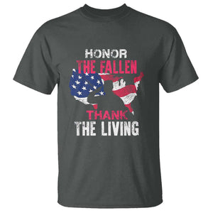 Patriotic Memorial T Shirt Honor the Fallen - Veteran Themed Military Support TS01 Dark Heather Print Your Wear