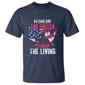 Patriotic Memorial T Shirt Honor the Fallen - Veteran Themed Military Support TS01 Navy Print Your Wear