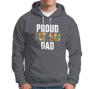 Proud Autism Dad Hoodie Accept Understand Love Support Jigsaw Puzzle TS01 Charcoal Printyourwear