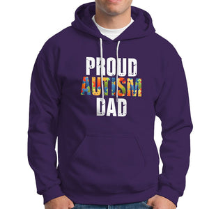 Proud Autism Dad Hoodie Accept Understand Love Support Jigsaw Puzzle TS01 Purple Printyourwear