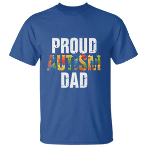 Proud Autism Dad T Shirt Accept Understand Love Support Jigsaw Puzzle TS01 Royal Blue Printyourwear