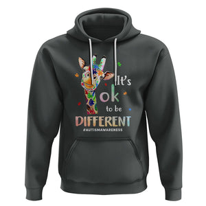 Giraffe Autism Hoodie It's Ok To Be Different Jigsaw Puzzle TS01 Dark Heather Printyourwear