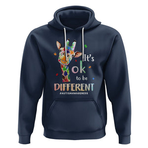 Giraffe Autism Hoodie It's Ok To Be Different Jigsaw Puzzle TS01 Navy Printyourwear