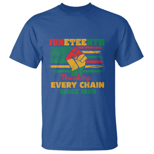 Juneteenth T Shirt Breaking Every Chain Since 1865 TS01 Royal Blue Printyourwear