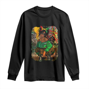 Black Heritage Pride Long Sleeve Shirt For Melanin Black Women TS01 Black Print Your Wear