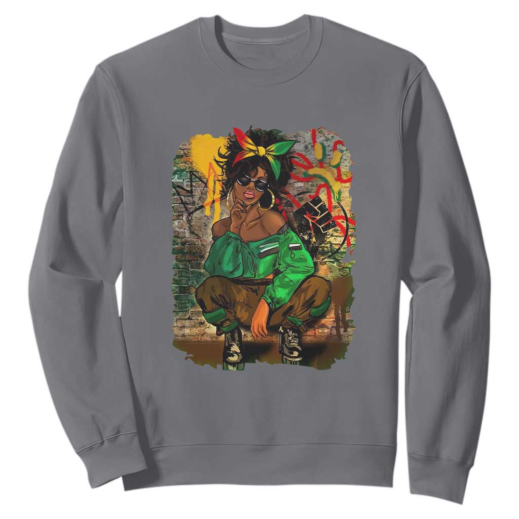 Black Heritage Sweatshirt For Melanin Black Women TS01 Charcoal Print Your Wear