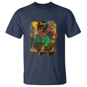 Black Heritage T Shirt For Melanin Black Women TS01 Navy Print Your Wear