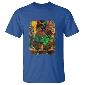 Black Heritage T Shirt For Melanin Black Women TS01 Royal Blue Print Your Wear