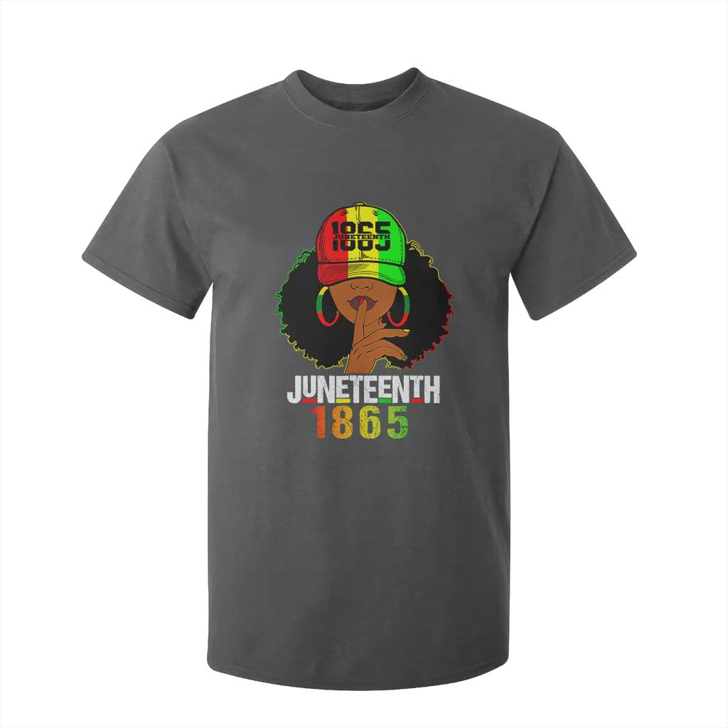 Afro Queen T Shirt For Kid Juneteenth 1865 TS01 Dark Heather Print Your Wear