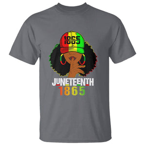 Queen Afro T Shirt Juneteenth 1865 TS01 Charcoal Printyourwear