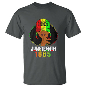 Queen Afro T Shirt Juneteenth 1865 TS01 Dark Heather Printyourwear