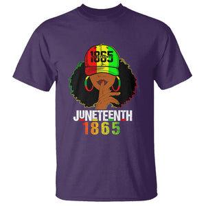 Queen Afro T Shirt Juneteenth 1865 TS01 Purple Printyourwear